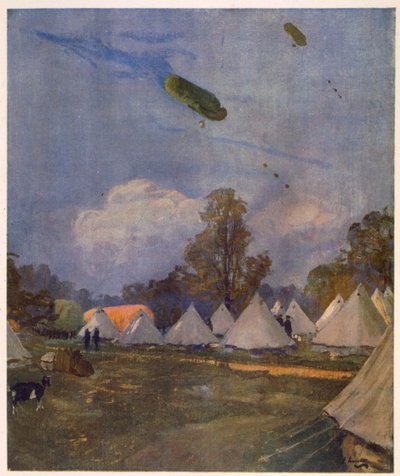 Vliegers, Roehampton, 1915, uit Britse Kunstenaars aan het Front, Vervolg van Het Westelijk Front, 1918 door John Lavery